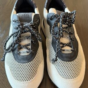 P448 Cancun Womens Fashion Sneakers -  White & Black Mesh